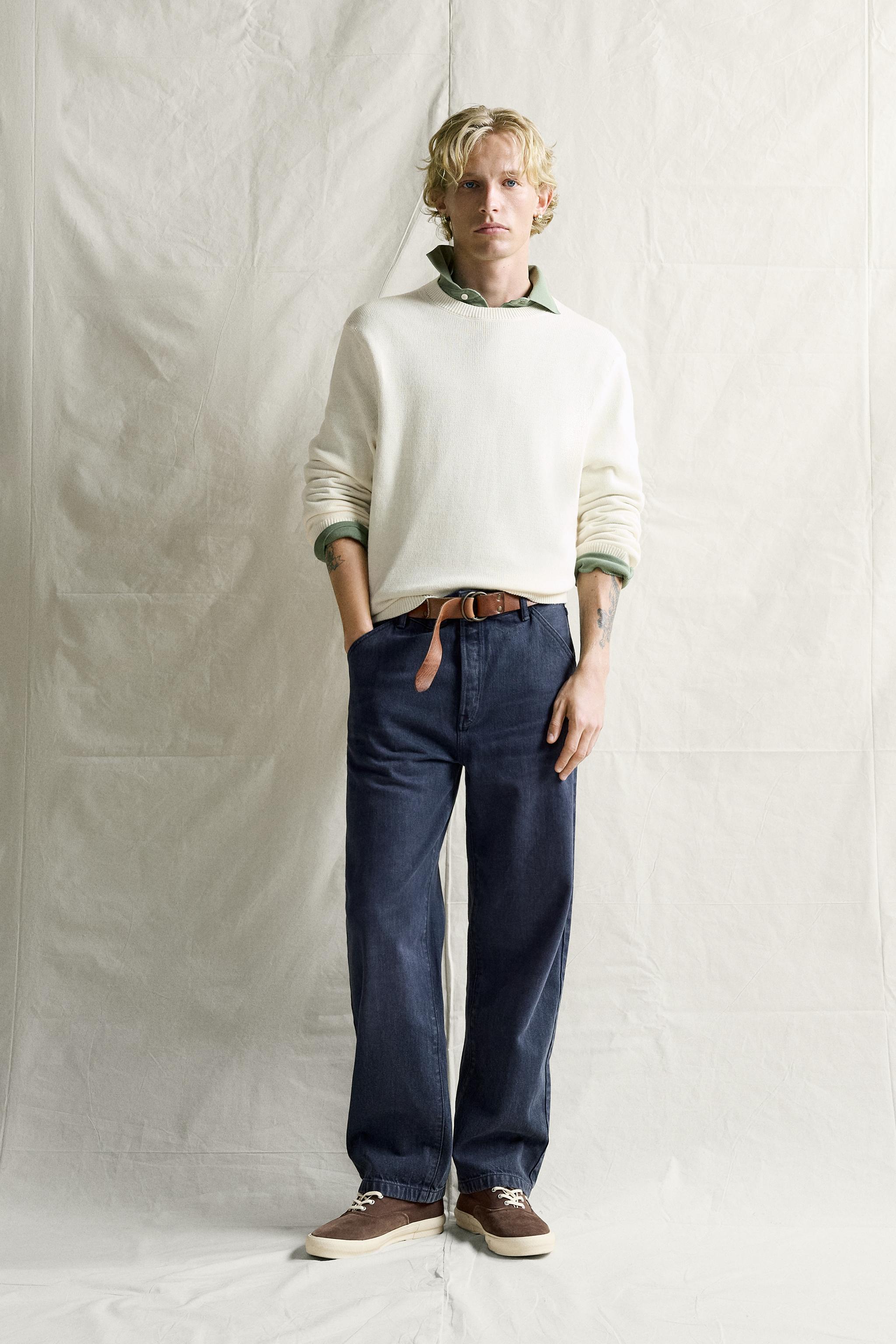 COTTON-LINEN REGULAR FIT SWEATER